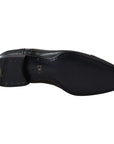Dolce & Gabbana Elegant Black Leather Formal Derby Shoes