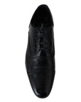 Dolce & Gabbana Elegant Black Leather Formal Derby Shoes