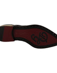 Dolce & Gabbana Elegant Gold-Trimmed Black Oxford Lace-Ups