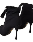 Dolce & Gabbana Elegant Ankle Open Toe Heel Boots