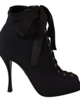 Dolce & Gabbana Elegant Ankle Open Toe Heel Boots