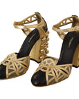 Dolce & Gabbana Elegant Crystal Studded Leather Pumps
