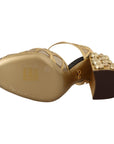 Dolce & Gabbana Elegant Crystal Studded Leather Pumps