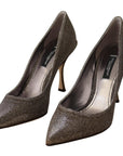 Dolce & Gabbana Elegant Silver Heels Pumps Classic