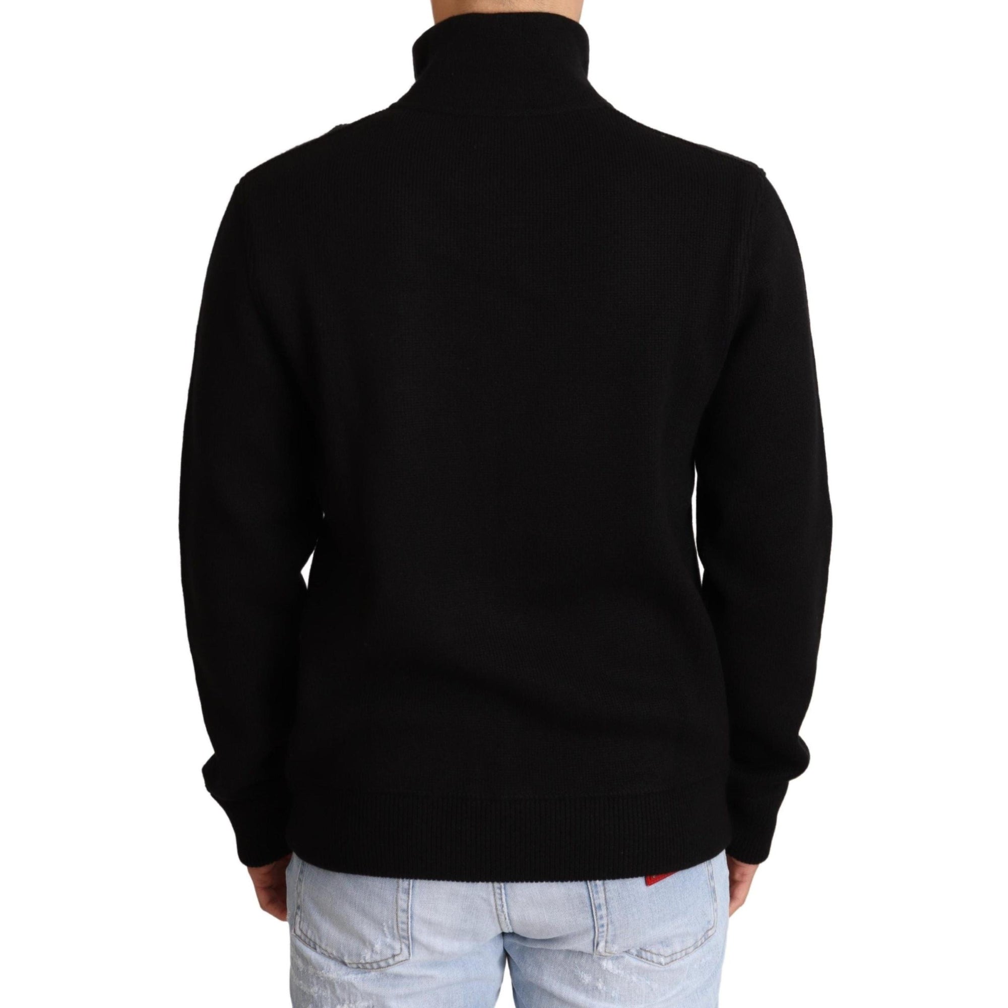 Dolce & Gabbana Elegant High Neck Cashmere Blend Sweater