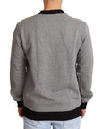 Dolce & Gabbana Elegant Gray Crown Motif Crewneck Sweater