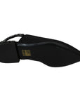 Dolce & Gabbana Elegant Silk Blend Slingback Flats with Crystals