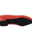 Philipp Plein Vibrant Orange Pointed Leather Flats