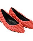 Philipp Plein Vibrant Orange Pointed Leather Flats