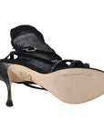 Dolce & Gabbana Chic Black Mesh Stiletto Sandals