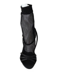 Dolce & Gabbana Chic Black Mesh Stiletto Sandals