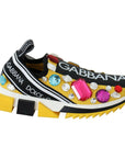 Dolce & Gabbana Embellished Yellow Sorrento Sneakers