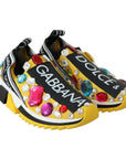 Dolce & Gabbana Embellished Yellow Sorrento Sneakers