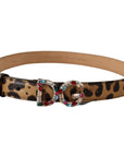 Dolce & Gabbana Elegant Crystal-Embellished Leopard Belt