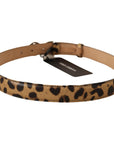 Dolce & Gabbana Elegant Crystal-Embellished Leopard Belt