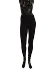 Dolce & Gabbana Elegant Cashmere Gray Tights | Winter Luxury
