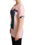 Dolce & Gabbana Elegant Floral Rose Applique T-Shirt