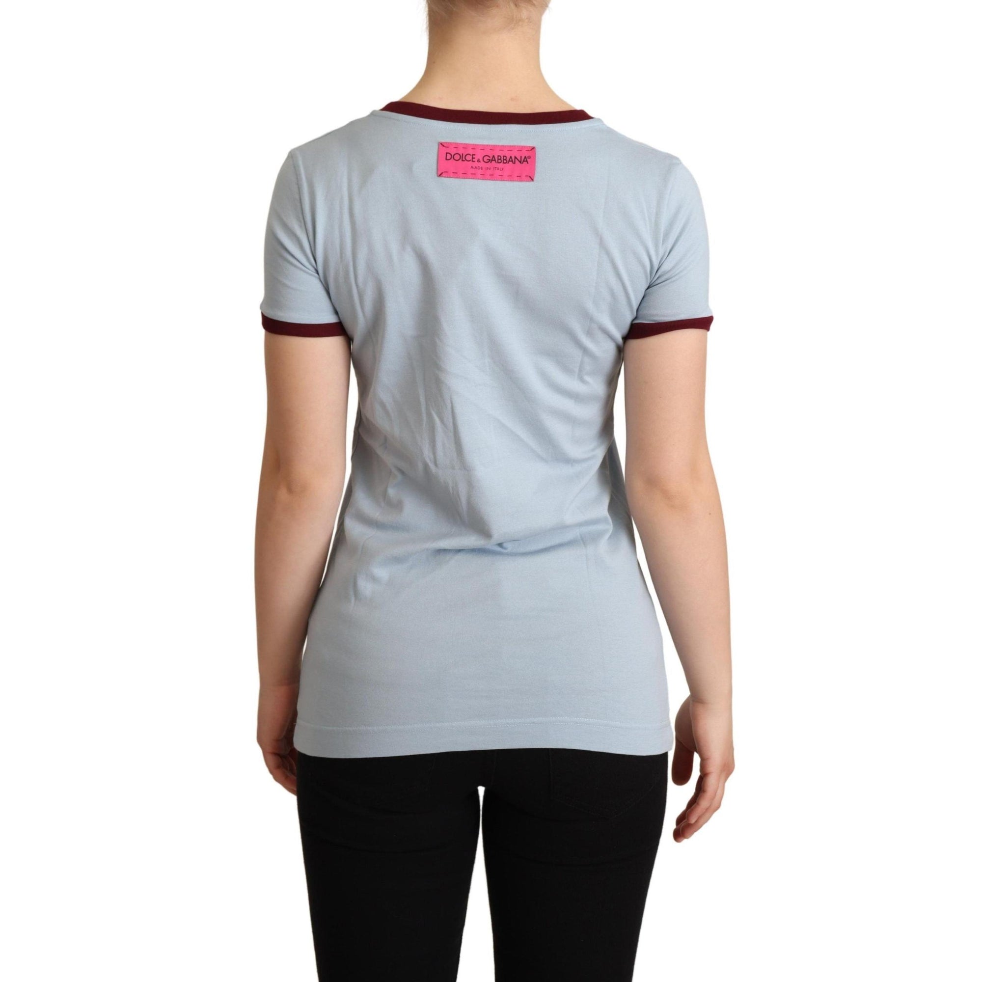 Dolce & Gabbana Elegant Blue Crewneck Cotton Tee