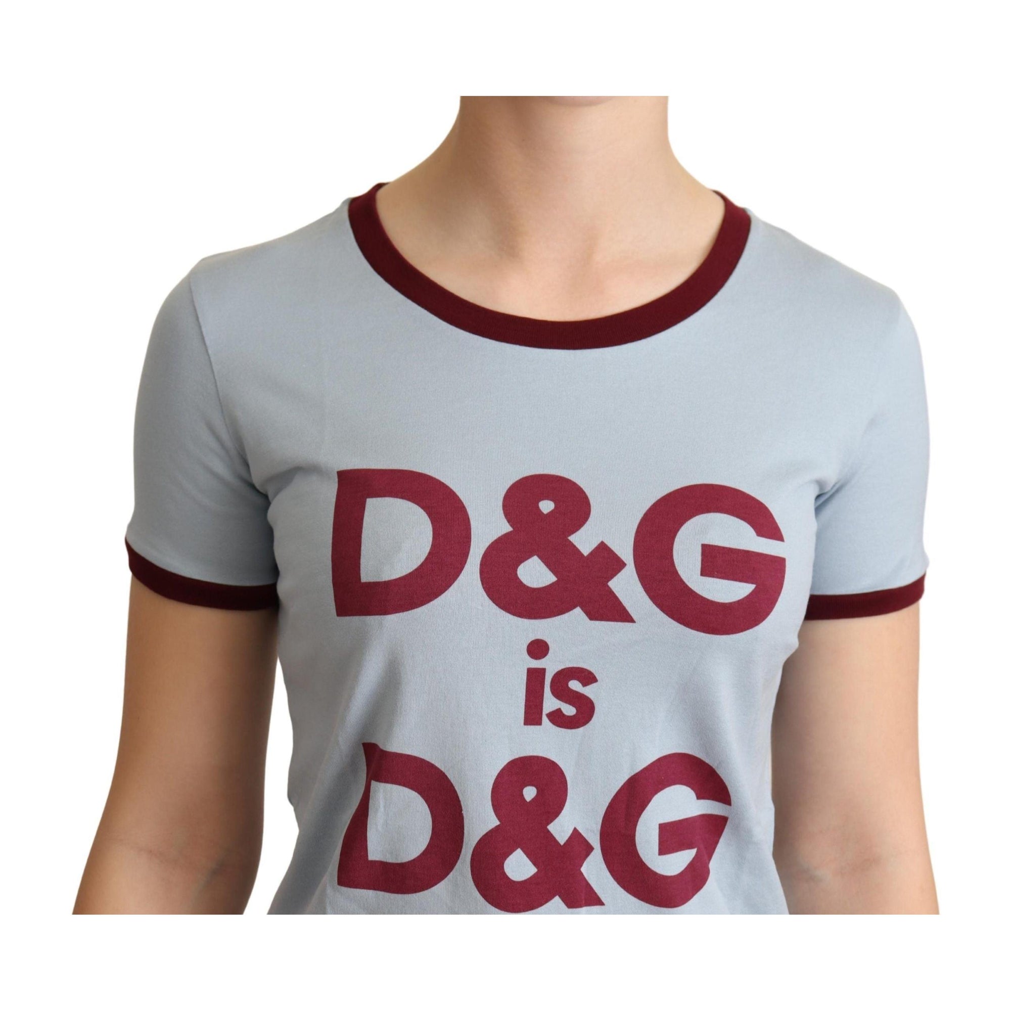 Dolce & Gabbana Elegant Blue Crewneck Cotton Tee