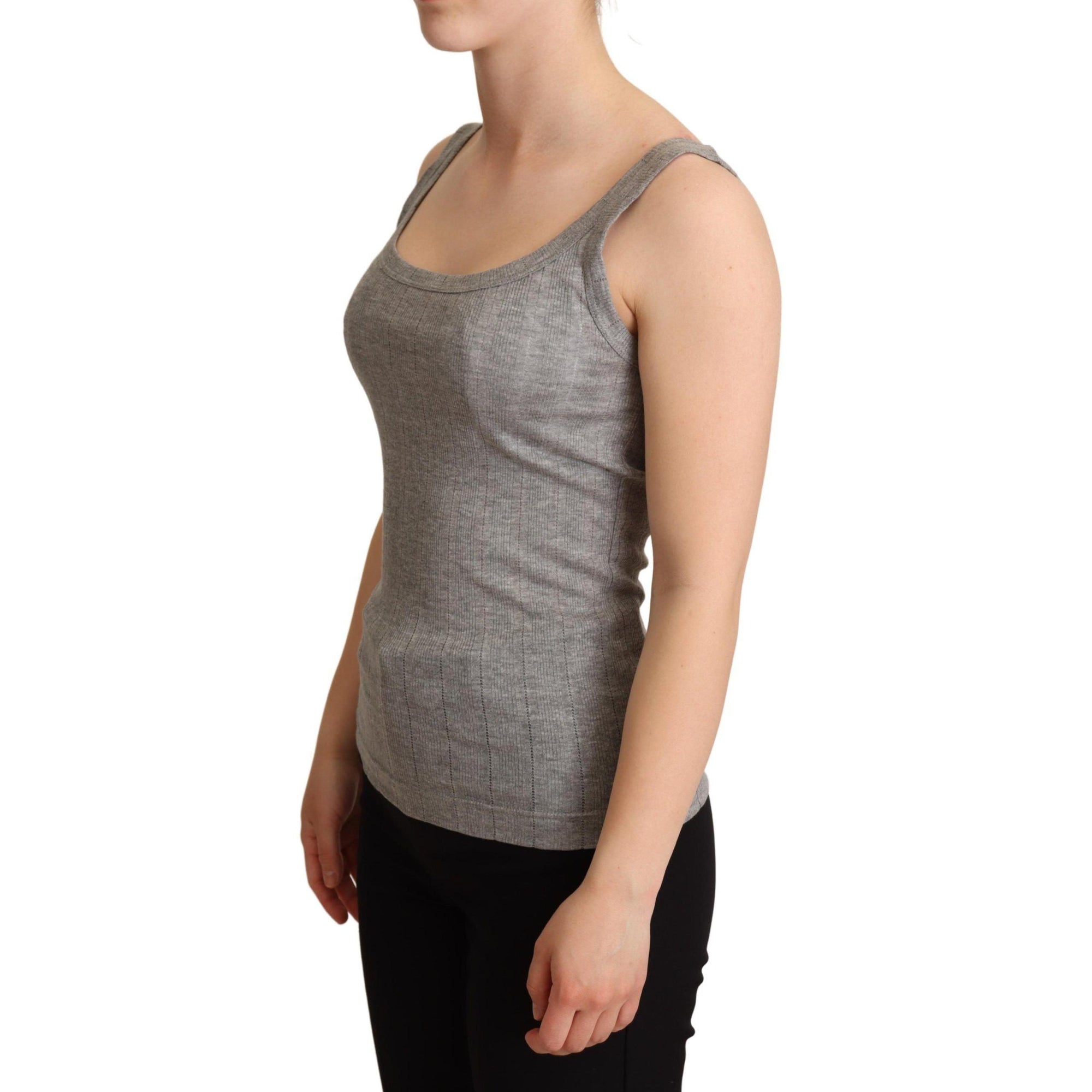 Dolce & Gabbana Elegant Sleeveless Gray Tank Top
