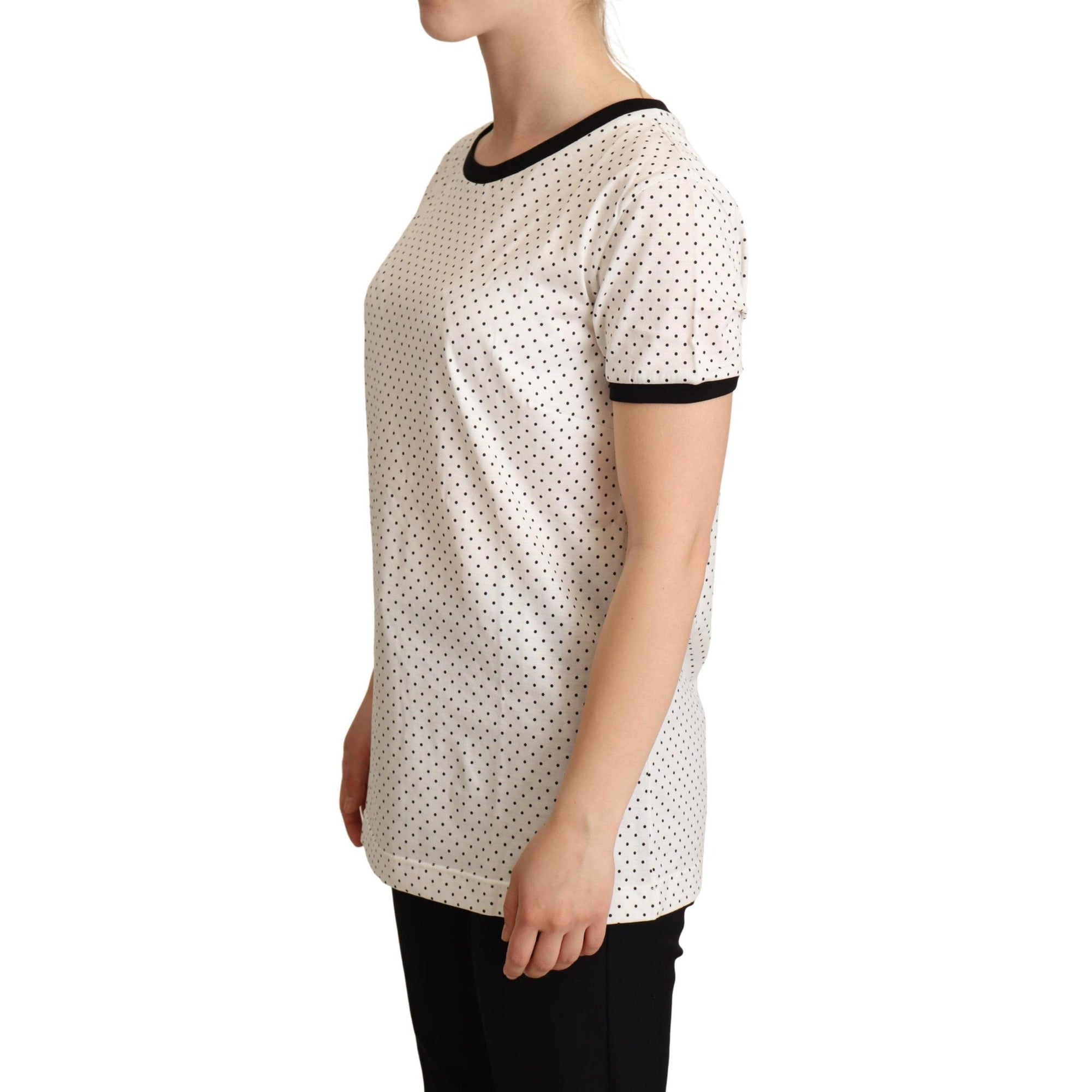 Dolce & Gabbana Polka Dot Crewneck Cotton Tee