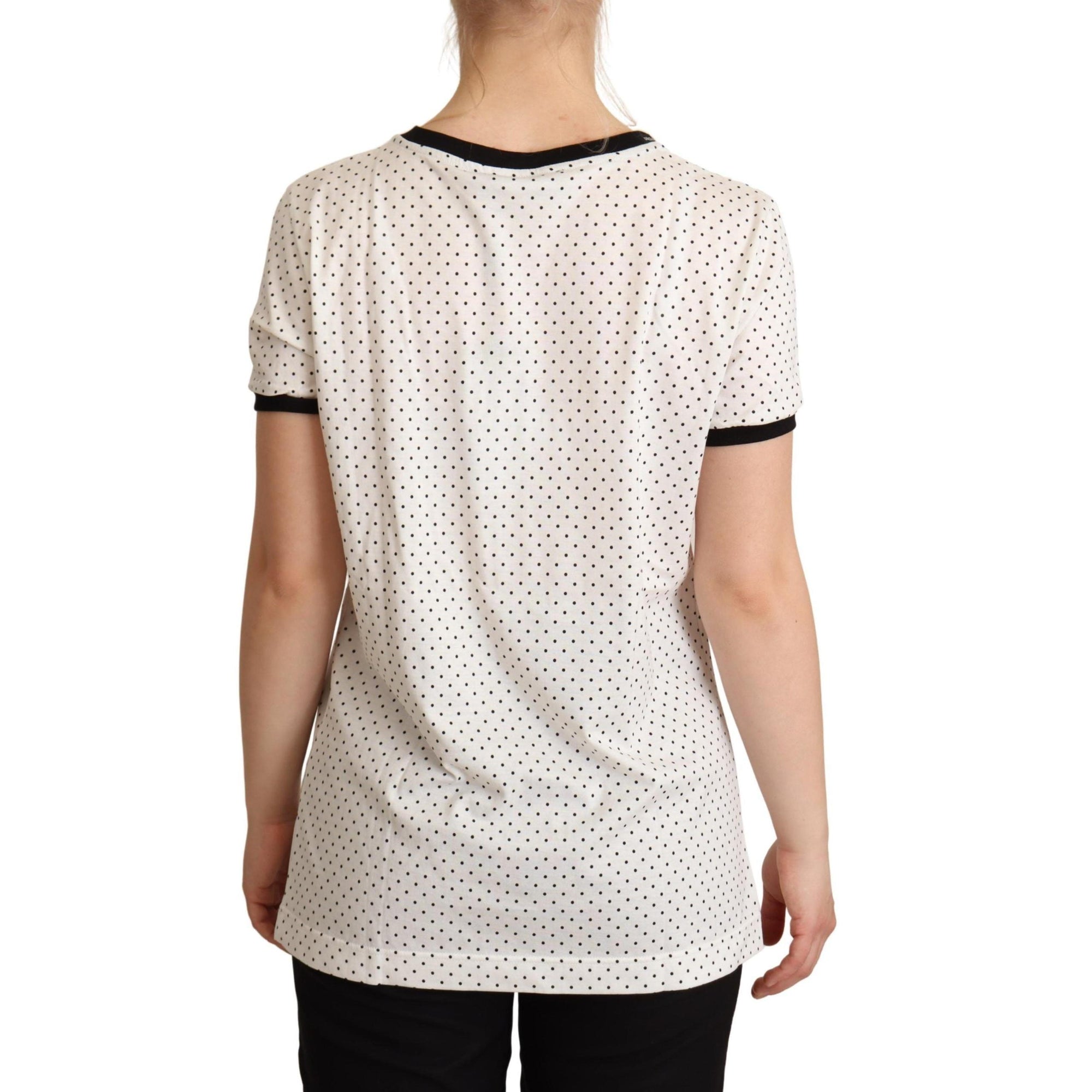 Dolce & Gabbana Polka Dot Crewneck Cotton Tee
