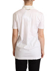 Dolce & Gabbana Chic White Love Motif Silk-Blend Tee