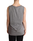 Dolce & Gabbana Elegant Gray Cotton Jersey Sleeveless Tank