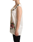 Dolce & Gabbana Chic Canine Floral Sleeveless Tank