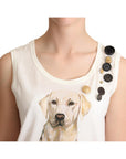 Dolce & Gabbana Chic Canine Floral Sleeveless Tank