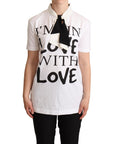 Dolce & Gabbana Chic Love Slogan Silk Cotton Tee