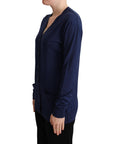 Dolce & Gabbana Elegant Virgin Wool Blue Cardigan