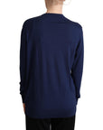 Dolce & Gabbana Elegant Virgin Wool Blue Cardigan