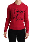 Dolce & Gabbana Chic Pink Cashmere Blend Crewneck Pullover