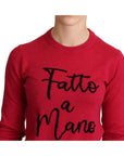 Dolce & Gabbana Chic Pink Cashmere Blend Crewneck Pullover