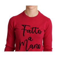 Dolce & Gabbana Chic Pink Cashmere Blend Crewneck Pullover