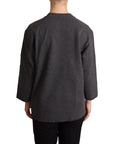 Dolce & Gabbana Chic Gray Embroidered Cotton Sweater