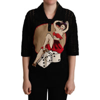 Dolce & Gabbana Embroidered Short Sleeve Luxury Sweater