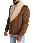 Dolce & Gabbana Elegant Double Breasted Shearling Jacket