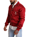 Dolce & Gabbana Sumptuous Silk Red Bomber Jacket