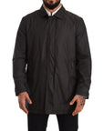 Dolce & Gabbana Elegant Black Trench Coat for Sophisticated Men
