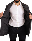 Dolce & Gabbana Elegant Black Trench Coat for Sophisticated Men