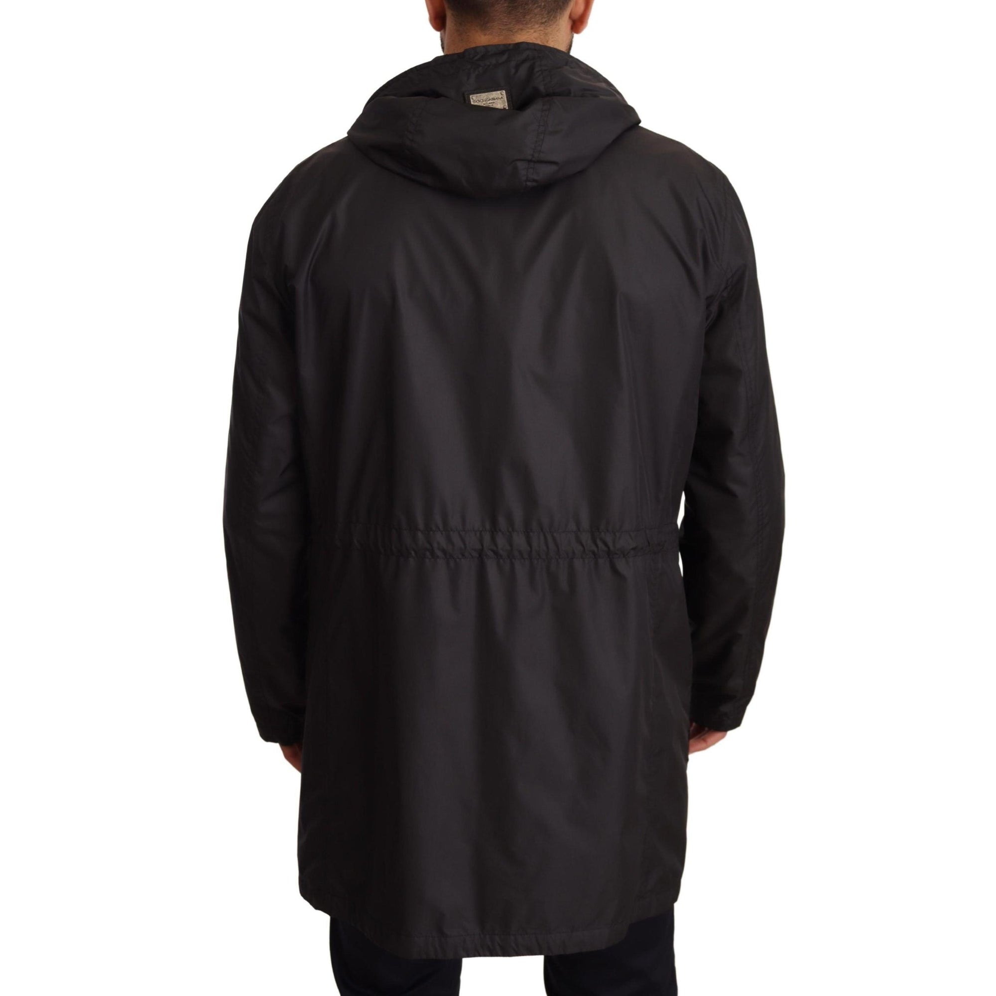 Dolce & Gabbana Elegant Black Hooded Blouson Jacket