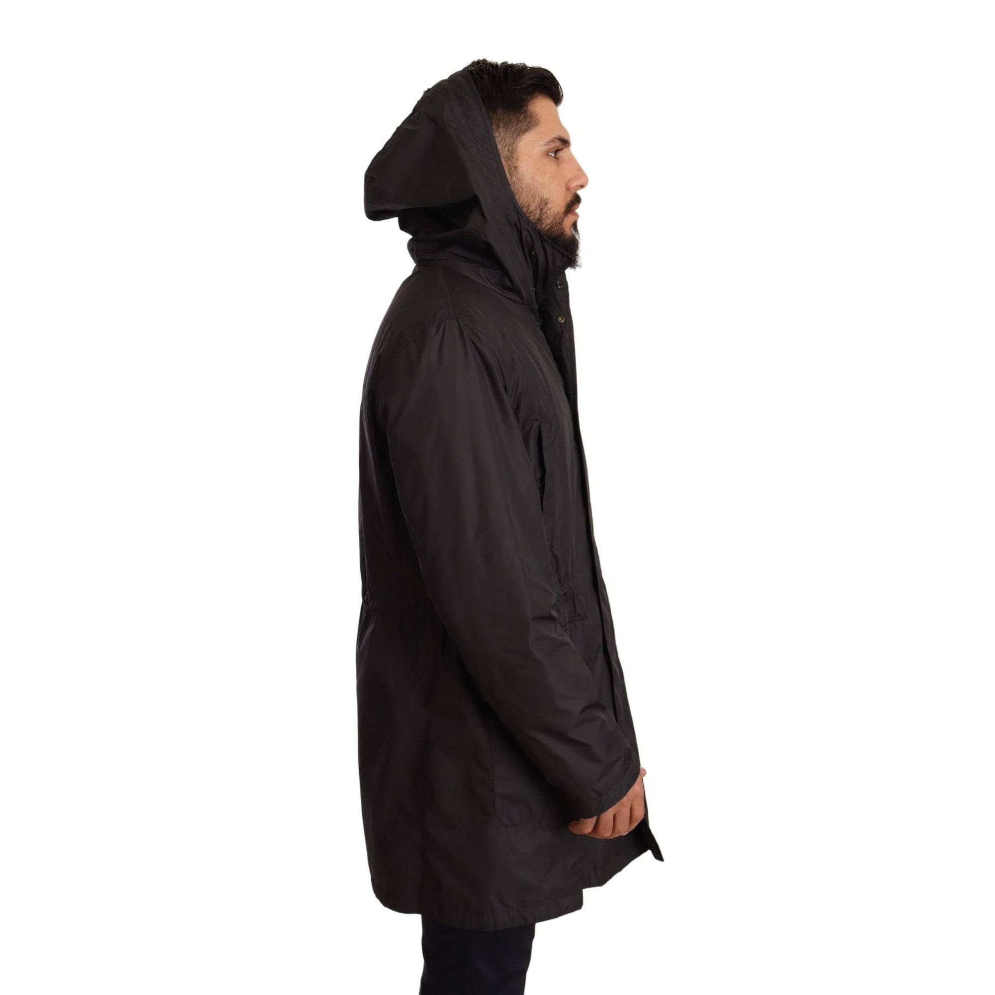 Dolce & Gabbana Elegant Black Hooded Blouson Jacket