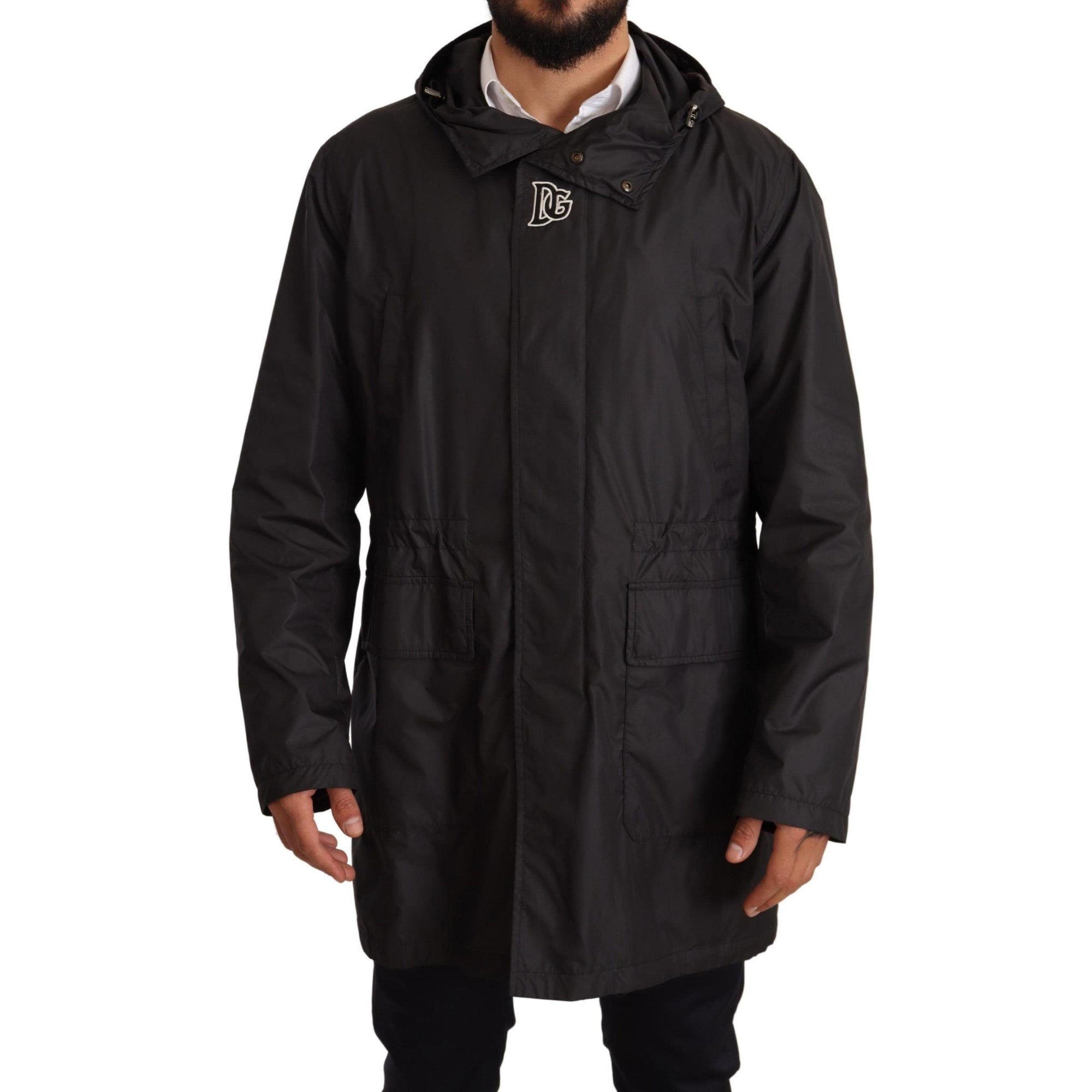Dolce & Gabbana Elegant Black Hooded Blouson Jacket