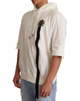 Dolce & Gabbana Exquisite Off-White Cotton Hooded Sweater