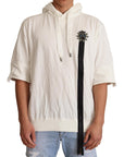 Dolce & Gabbana Exquisite Off-White Cotton Hooded Sweater