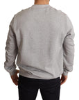 Dolce & Gabbana Regal Crown Cotton Sweater - Sophisticated Gray