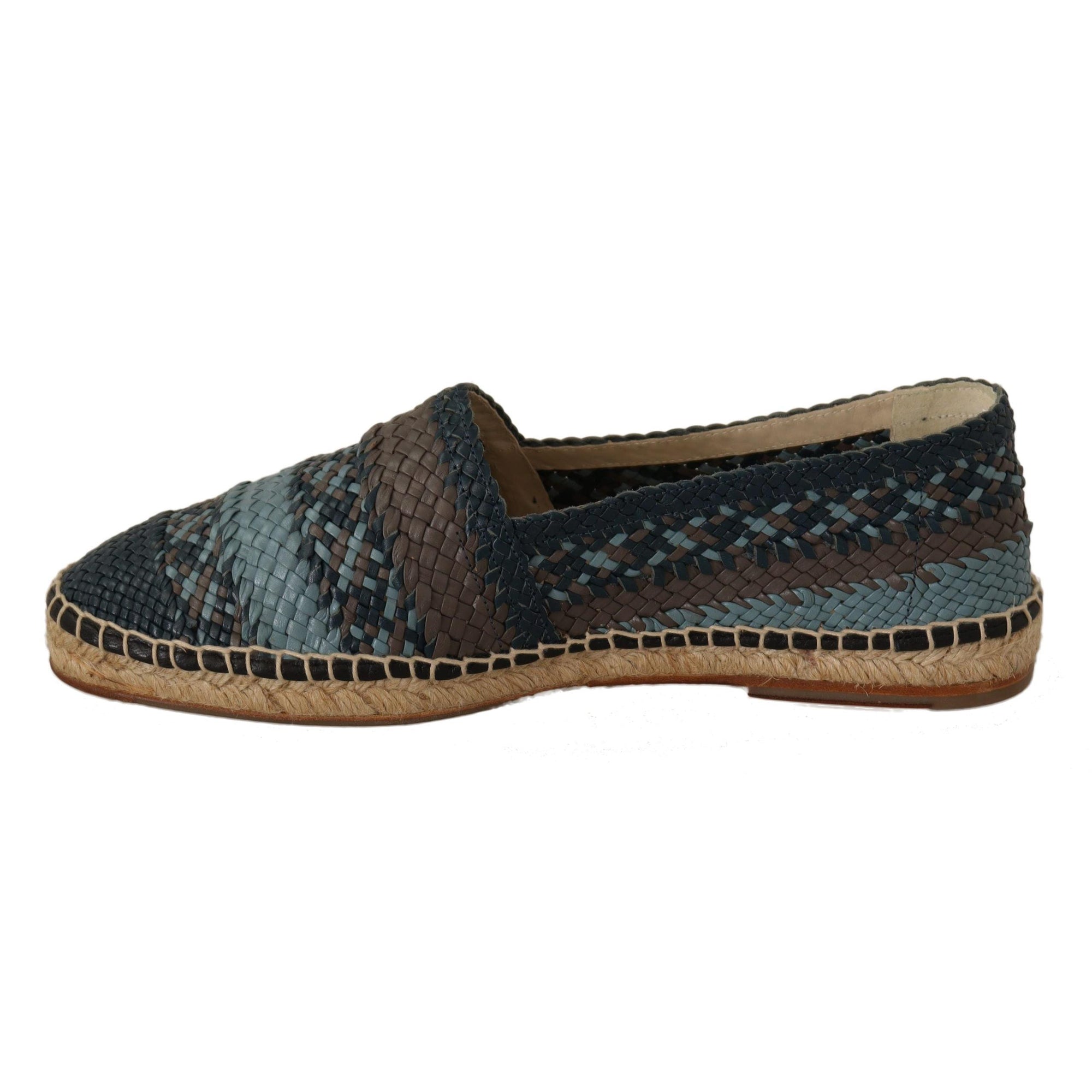 Dolce & Gabbana Elegant Woven Leather Espadrilles