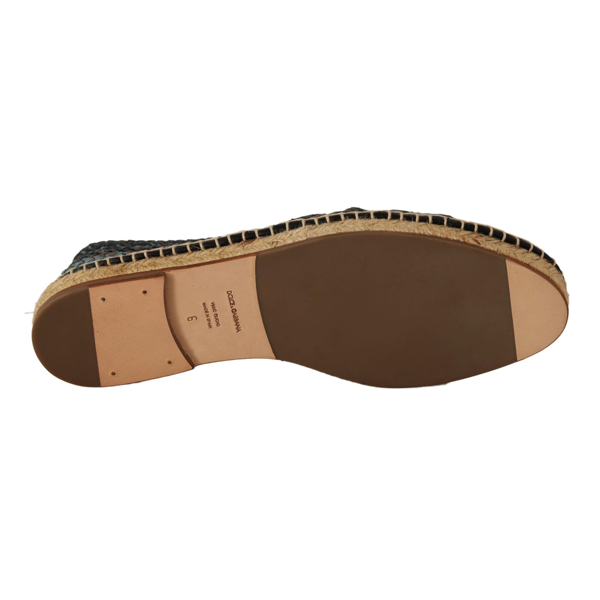 Dolce & Gabbana Elegant Woven Leather Espadrilles